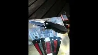Chinese Hinderer XM-18 copy, S35VN wood cut test