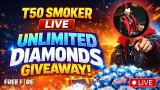 T50 SMOKER DAIMOND KING  UNLIMTIED DAIMONDS GIVEAWAYS // #freefire #freefirepakistan