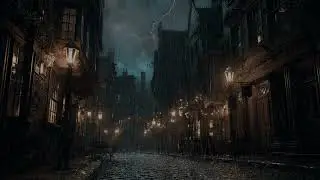 Victorian London Rain and Thunder Sounds for Deep Sleep, Anxiety Relief and Dark Night Ambience