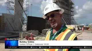 Miembro di prensa a haya un recorido na Fase 1B di Gateway 2030 di Aruba Airport Authority NV