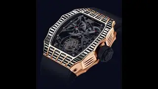 HUAWEI Mate 50P Shot-----HAOFA TRAPEZOIDAL BLACK CRYSTAL BAT AUTOMATIC TOURBILLON WATCH 2310