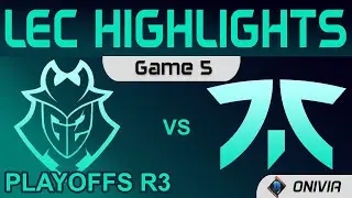 G2 vs FNC Highlights Game 5 Round3 LEC Summer Playoffs 2021 G2 Esports vs Fnatic by Onivia