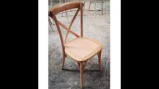 Where does solid wood wedding chair have? Solid wood cross back chair with rattan seat spot supplier