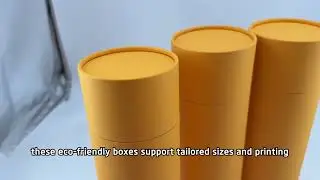 Customized paper tube gift box with yellow packaging
