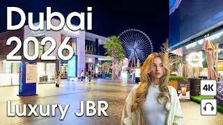 Dubai 🇦🇪 Two Sides of Luxury | Marina Day & JBR Night | 4K Walking Tour Compilation