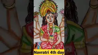 Drawing of Maa Kushmanda | 4th Day of Navaratri | #shorts #navratri #viral#Sunny_arts #trending|