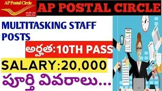 AP postal department recruitment for MTS jobs with 10th pass qualification 2019
