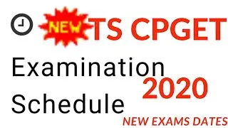 TSCPGET new updates 2020||cpget notifications 2020||TSCPGET new exam dates 2020||
