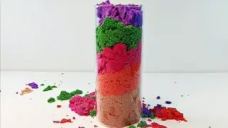 Reverse Glass Filling You Can&rsquo;t Stop Watching | Kinetic Sand ASMR