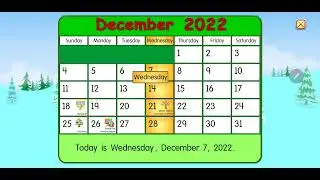 Starfall Daily Calendar - December 7, 2022
