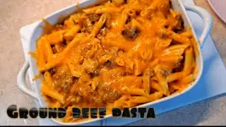 Easy Ground beef pasta casserole &bull;15 minutes oven bake/