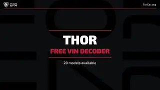 THOR VIN Decoder &mdash; Free VIN Check & Lookup | ForCar.org