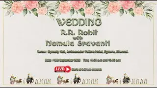 Wedding | R.R. Rohit with Nomula Sravanti | Live Streaming