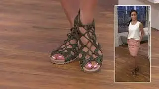 Earth Leather Lace-Up Sandals - Linden Lehi on QVC