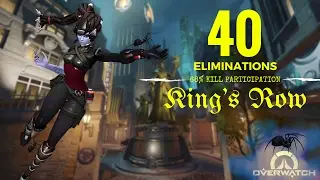 CONSOLE WIDOW on King's Row(40 Elims, 15 Crits, 63% K.P)