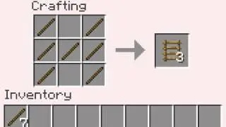Minecraft Crafting Recipe - Ladder
