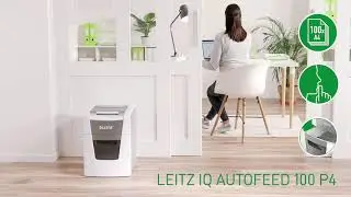 Leitz IQ Autofeed  Small Office 100 Automatic Paper Shredder P4 - No Text