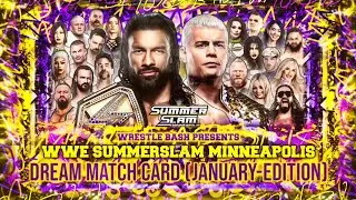 WWE Summerslam Minneapolis 2026 Dream Match Card (January-Edition)