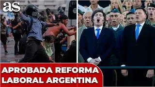 Triunfo de MILEI en ARGENTINA: el Senado APRUEBA la LEY DE REFORMA LABORAL entre graves PROTESTAS