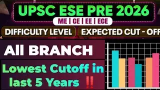 UPSC ESE 2026 🔴 Exam Analysis ☑️ Expected Cutoff 🎯 #upscese #upsc #ese