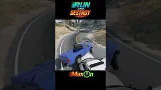 [BeamNG dirve] RUN AND DESTROY - #beamngdrive #car #maxon #빔엔지 #빔엔지 드라이브 #destroy #police
