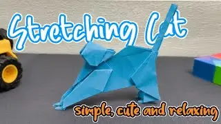Origami Kucing yang Lagi Stretching | Chill & Happy Mood