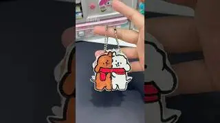 DIY Maltese Cute Dog keychain Craft 🎀 #craft #keychain #saifaartandcraft
