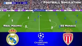 Real Madrid vs AS Monaco - UEFA Champions League 2025 | PES 21 Simulation
