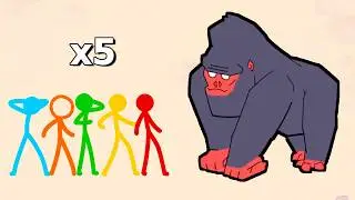 How Many DUDES Does It Take To Fight A Gorilla?!