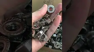Carbon steel zinc plated hex flange nuts