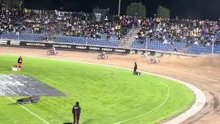 2025.10.05 Turniej pożegnalny Jarka Hampela - bieg 7: Sajfutdinow, Kvech, Mania, Cierniak