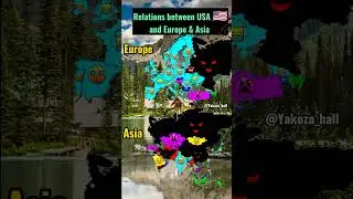 Relations between USA and Europe & Asia.  #usa #europe #asia #countries #countries #shorts #mapstudy