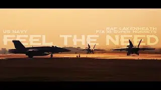 TOP GUN | 7x US Navy F/A-18 Super Hornets launching from Lakenheath [4K]
