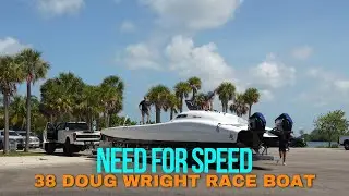 38 Doug Wright Race Boat With 500RS Launch and Speed Run