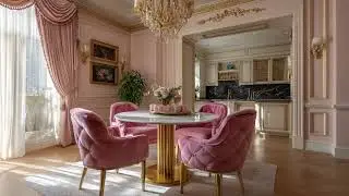 Pink & Gold Dining Room Ideas Straight from Beverly Hills Mansions