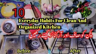 10 Best Kitchen Tips For A Clean Kitchen// How To Keep Kitchen Clean And Organized// Cleaning Tips