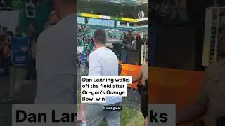 Oregon football's Dan Lanning walks off field after Orange Bowl win over Texas Tech