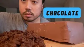 ASMR HUGE CHOCOLATE BAR & MASHED BROWNIES  - EATING SOUNDS