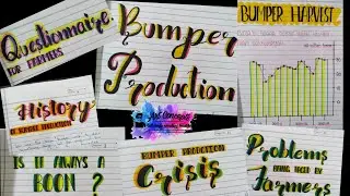 Bumper Production: Boon or Bane for farmers || PDF format || Class 11