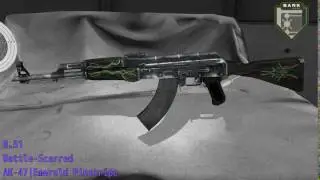 AK-47  Emerald Pinstripe Wear/Float