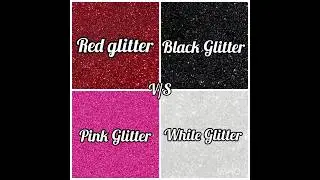 Red glitter ❤️vs Black glitter 🖤vs Pink glitter🩷 vs White glitter🤍 #trendingshorts #shortfeed