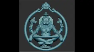 Yoga Narasimha Designing Timelapse | Jewelry Design in Tamil | Zbrush in Tamil |