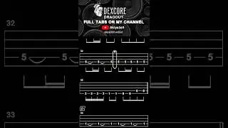DRAGOUT / DEXCORE【BASS TAB】 #shorts #basstabs #dexcore