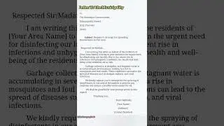 Request to Arrange for Spreading Disinfectants | Letter To The Municipality | The Paragraph Lab |