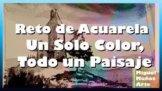 Un Solo Color, Todo un Paisaje - Reto de Acuarela Minimalista
