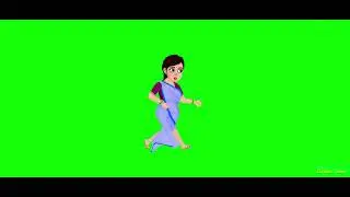 Green screen cartoon character indian wife right pose 6 animation ( free & copyright free) 