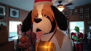 NEW FOR 2021 Christmas Airblown Inflatable 9ft St Bernard Dog