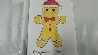 Relaxing Gingerbread Man Coloring 🍪 | Christmas Art for Kids | ASMR