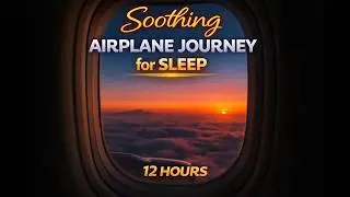 12hr Airplane Journey, White Noise, ASMR, Help to Sleep 