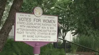 Historic marker for women's suffrage unveiled in Augusta